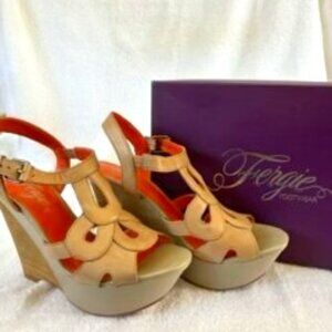 Fergie platform wedge sandals previously loved Size 7-1/2